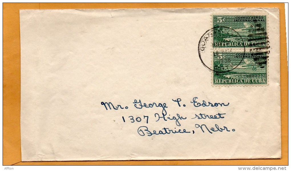 Cuba 1938 Air Mail Cover Mailed To USA - Poste Aérienne