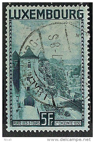 LUXEMBOURG 1934 5f Towers SG 317 U JR45 - Oblitérés