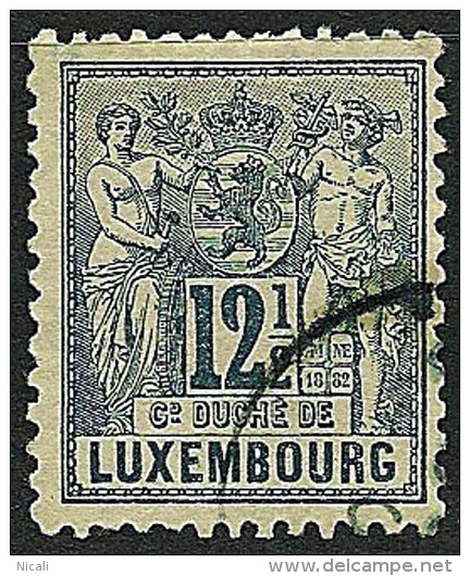 LUXEMBOURG 1882 12.5c Allegory SG 86a U JR72 - 1882 Allegory