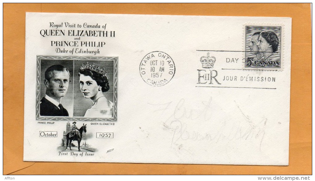 Canada 1957 FDC - 1952-1960