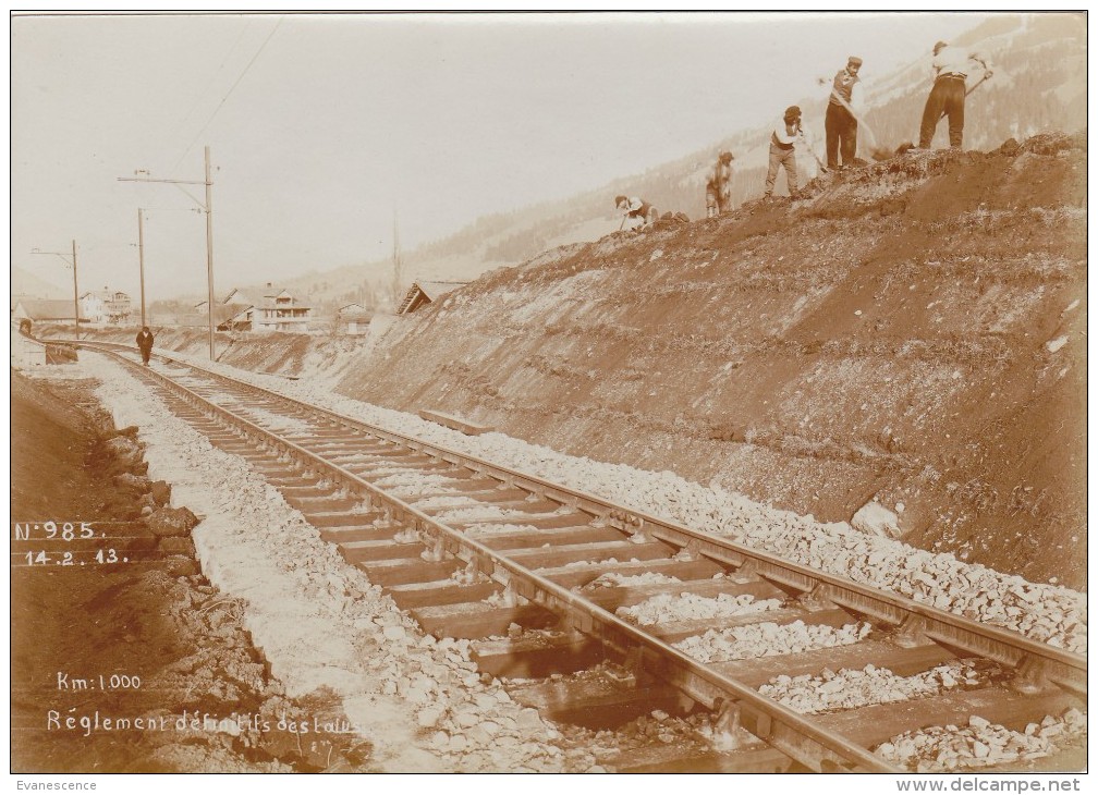 CONSTRUCTION DE LA LIGNE DU  LOTSCHBERG /  FRUTIGEN / RGLEMENT DEFINITIF DES TALUS   ////  REF N° 477 - Frutigen