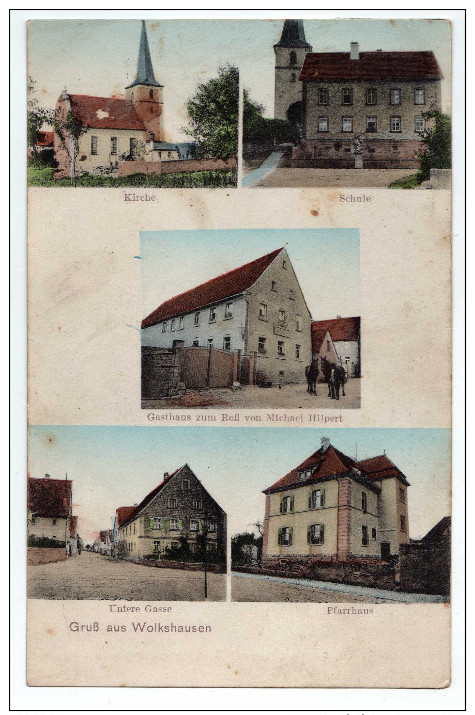 ** - WOLKSHAUSEN - Kirche, Schüle, Untere Gasse, Pfarrhaus, Gasthauszum Ross Von Michael HILPERT - Unterfranken - Other & Unclassified