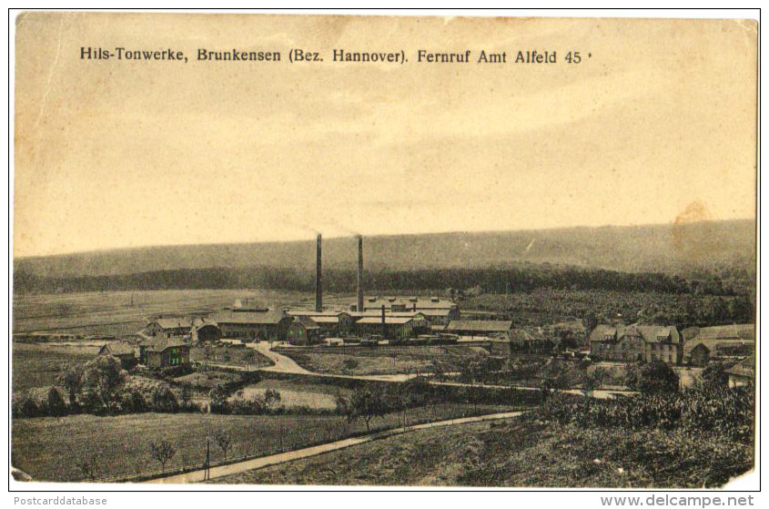 Hils-Tonwerke, Brunkensen (Bez. Hannover) - Fernruf Amt Alfeld 45 - & Industry - Alfeld