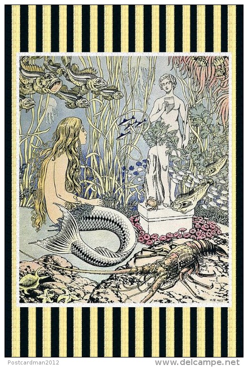 Ivan Bilibin Little Mermaid Postcard - Autres & Non Classés