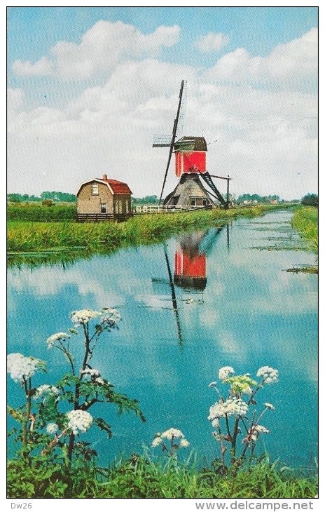 Pays-Bas - Hollandse Molen - Moulin à Vent - Wipwatermolen - Hazerswoude - Moulins à Vent