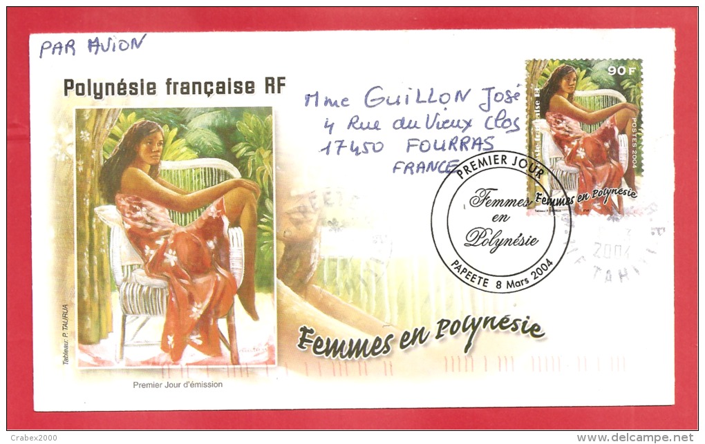 N°Y&T 708   PAPEETE   Vers  FRANCE   2004 - Lettres & Documents