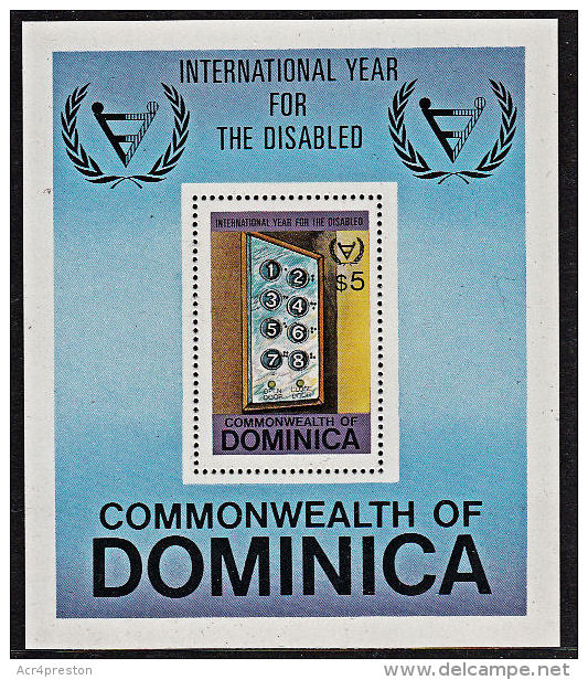 A5090 DOMINICA 1981, SG MS786 International Year For The Disabled,  MNH - Dominica (1978-...)