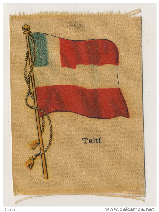 2 Silk Flag Size 5/7 Cms  Tahiti Taiti Cuban Advert Siboney Cigars - Tahiti