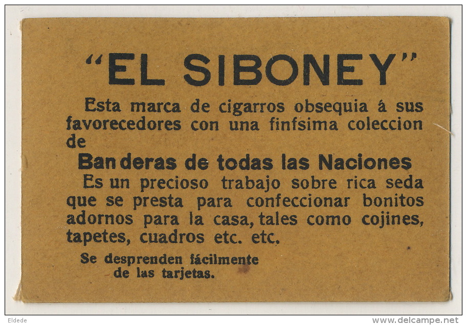 2 Silk Flag Size 5/7 Cms  Tahiti Taiti Cuban Advert Siboney Cigars - Tahiti