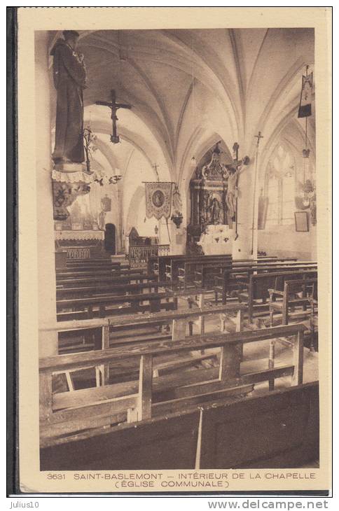 FRANCE Saint Baslemont Eglise Church Mint Postcard Carte Postale #16467 - Eglises Et Cathédrales