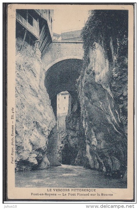 FRANCE Pont En Royans Bridge 1926 Used Postcard Carte Postale #16480 - Covers & Documents