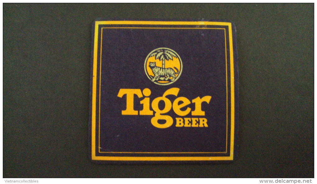 Tiger Beer Coaster - Old Logo - Square One - Unused / 02 Images - Sous-bocks