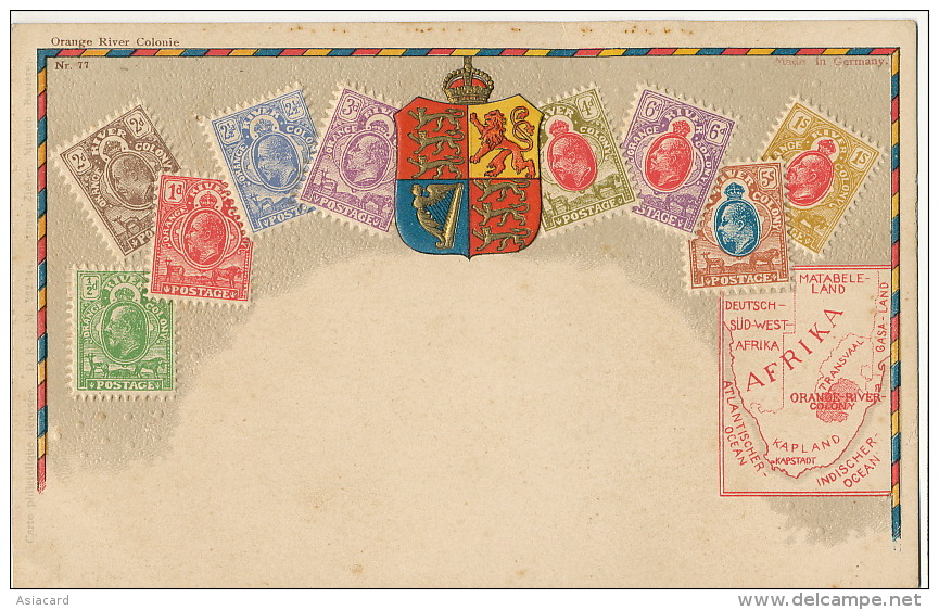 Orange River Colonie Embossed Stamp Card  Carte Philatelique Ottmar Zieher  Matabele Deutsch SWA - Afrique Du Sud