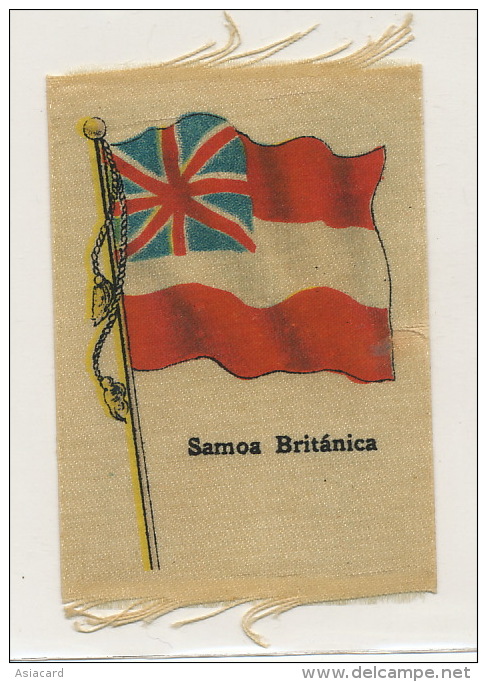 British Samoa   Silk Flag Drapeau En Soie - Samoa