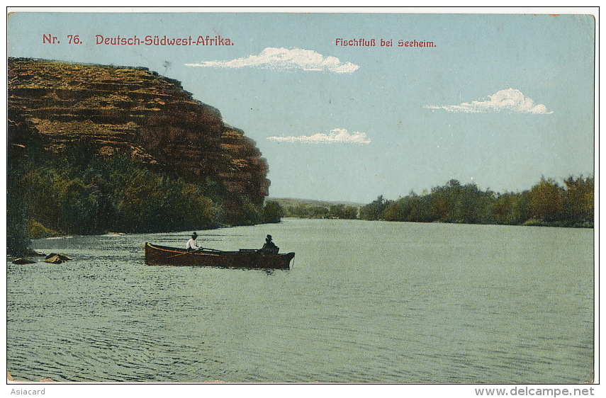 No 76 Deutsch Sudwest Afrika Fischfluss Bei Seeheim Used 1914 From Kolmannskuppe Edit Hubrich - Namibia