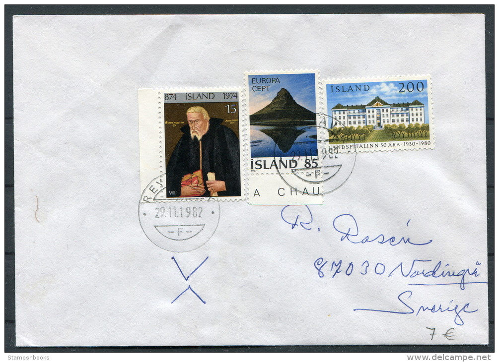 1982 Iceland Reykjavik F Cover - Sweden / Europa - Lettres & Documents