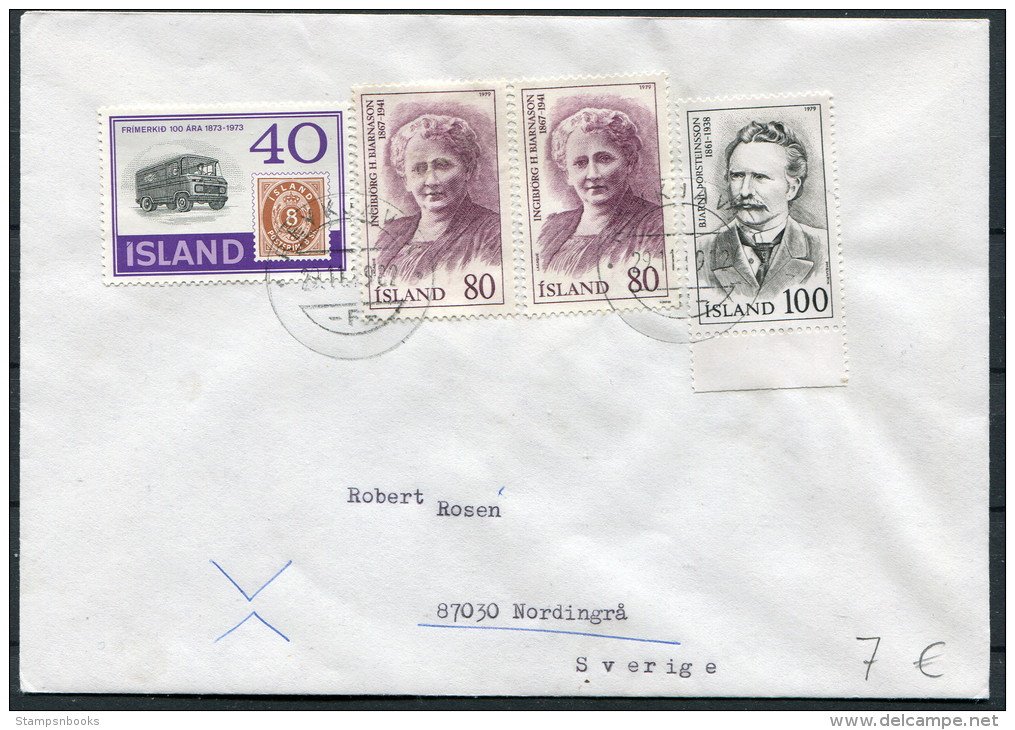 1982 Iceland Reykjavik F Cover - Sweden - Briefe U. Dokumente