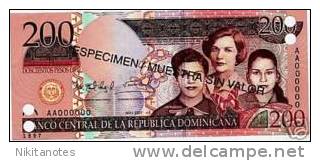 Dominican Republic 2007 200 Pesos Oro UNC Muestra Note - Repubblica Dominicana
