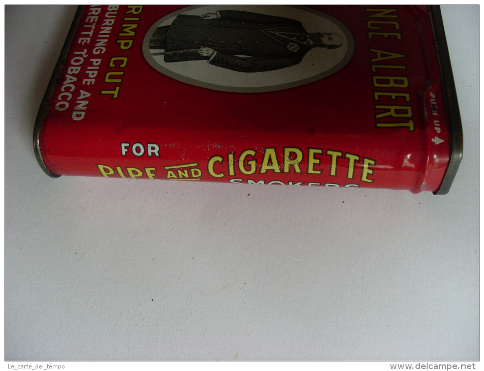 Scatola/scatoletta In Latta/tobacco Tin Prince Albert Crimp Cut Long Burning Pipe Cigarette Tobacco - Boxes