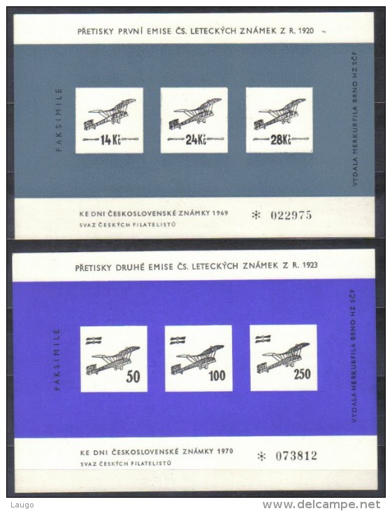 Czechoslovakia  Propagation Labels To Stamp Anniversary  1970 Year , Air Mail  Overprints - Cartas & Documentos