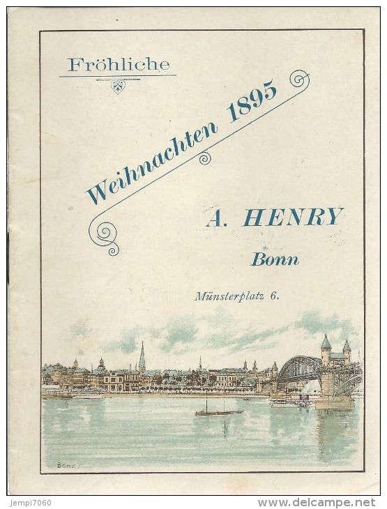 Katalog Von A. HENRY Bonn, Fröhliche Weihnachten 1895 - Catalogue A. HENRY Bonn, Joyeux Noël 1895 - Reclame