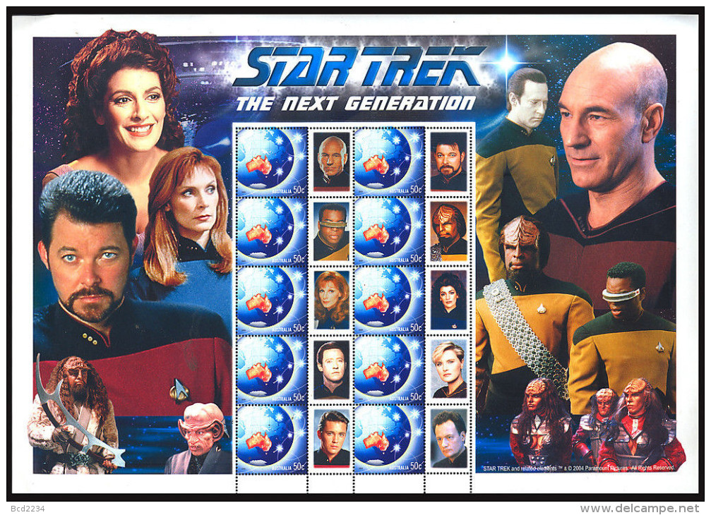 AUSTRALIA 2004 STAR TREK THE NEXT GENERATION SES SPECIAL EVENT SHEETLET NHM IN ORIGINAL PACKING - Fiscales