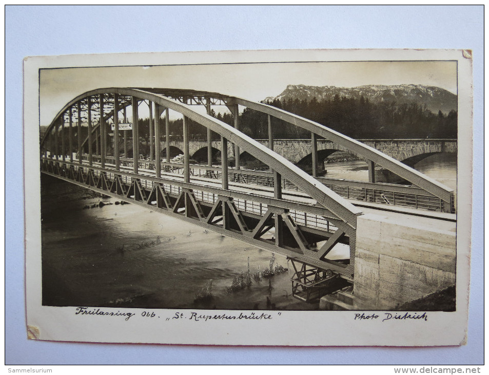 (4/6/63) AK "Freilassing/Obb." St. Rupertusbrücke, Um 1936 - Freilassing