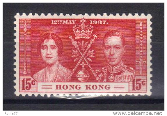 W864 - HONG KONG 1937 , Giorgio VI  15 Cent Yvert N. 138  *  Mint - Unused Stamps