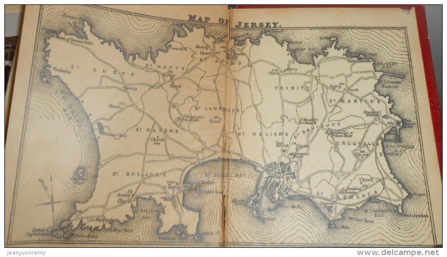 Views of Jersey withh map and plan. XIXe.