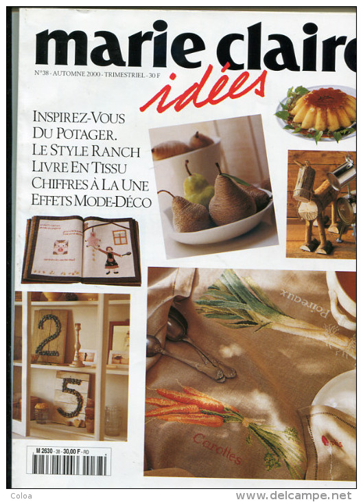 MARIE CLAIRE IDEES N° 38 Autome 2000 - House & Decoration