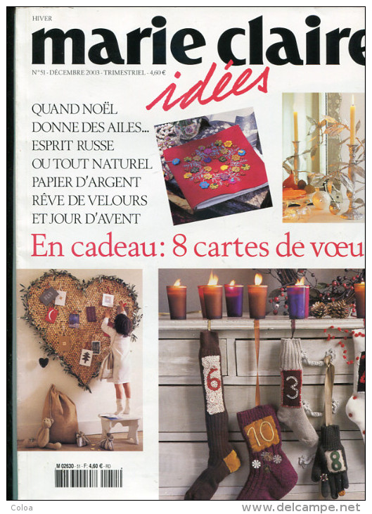 MARIE CLAIRE IDEES N° 51 Décembre 2003 - Maison & Décoration