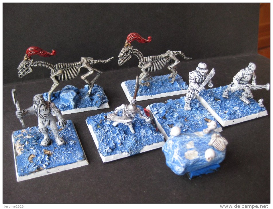 Figurines En Plastique : Squelettes Echelle 30 Mm (figurines Peintes) & - Warhammer