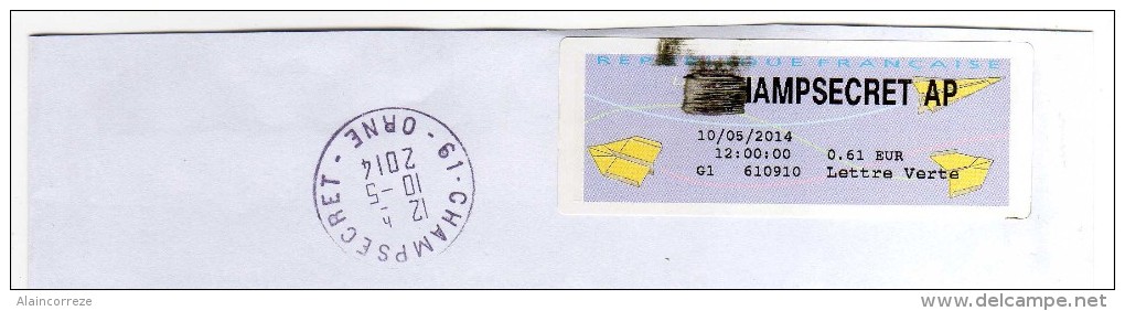 Vignette GAPA Agence Postale Communale Orne CHAMPSECRET AP - 2000 Type « Avions En Papier »