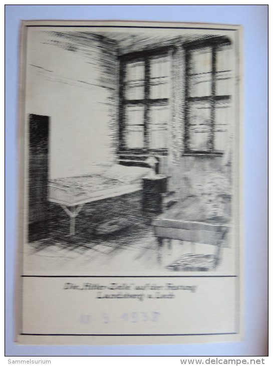 (4/6/77) AK "Hitler-Zelle" Auf Der Festung Landsberg A. Lech, Um 1938 - Gefängnis & Insassen