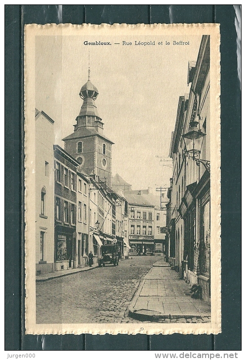 GEMBLOUX: Rue Léopold Et Le Beffroi, Niet Gelopen Postkaart  (GA14412) - Gembloux