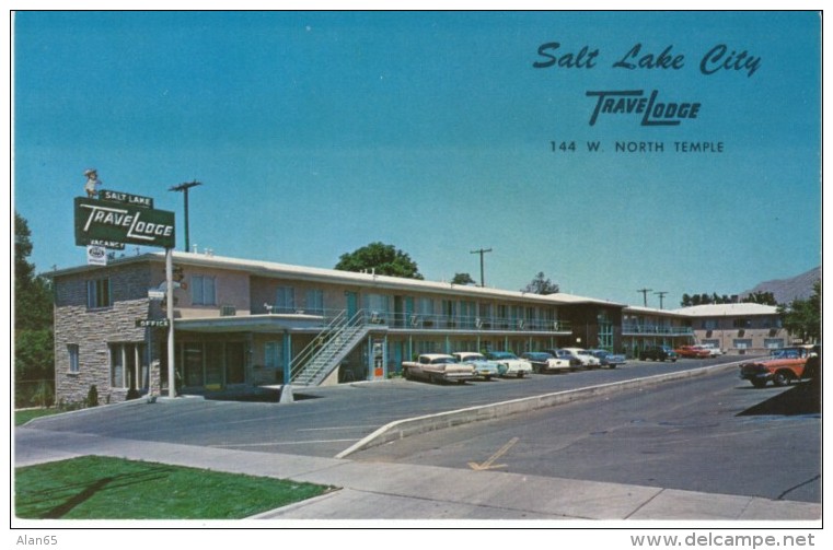 Salt Lake City Utah, TraveLodge Motel Lodging, Auto, C1950s Vintage Postcard - Salt Lake City