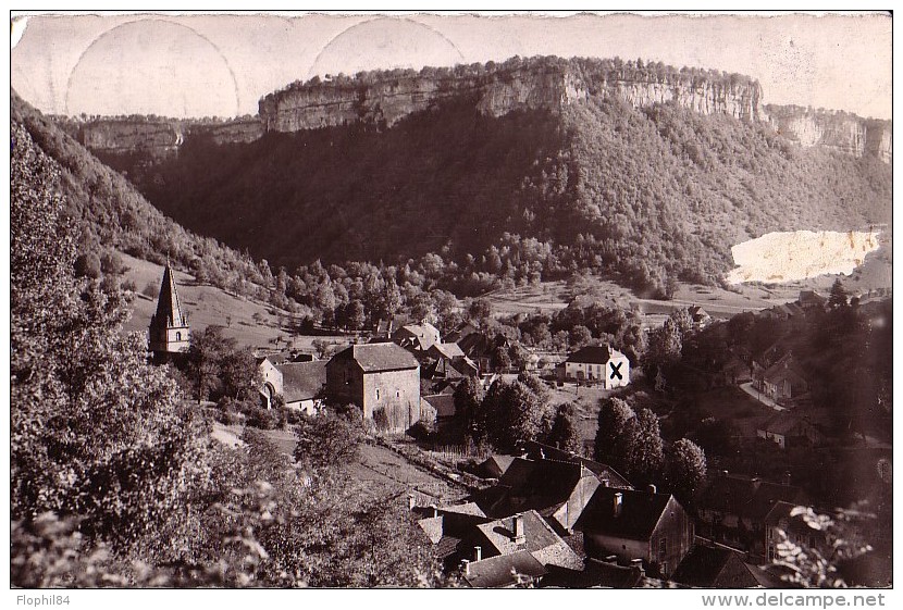 JURA - BAUME LES MESSIEURS LE 12-2-1955  - VUE GENERALE. - Cachets Manuels