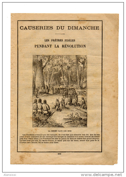 Personnages Sous La Révolution 5 FASCICULES  CAUSERIES DU DIMANCHE Petits Fascicules De 4 Pages Sur Des Thèmes Variés - Collections