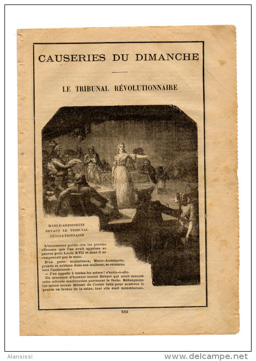 Personnages Sous La Révolution 5 FASCICULES  CAUSERIES DU DIMANCHE Petits Fascicules De 4 Pages Sur Des Thèmes Variés - Collections