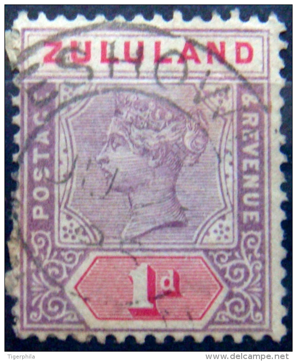 ZULULAND 1894 1d Queen Victoria USED Scott16 CV$3 - Zoulouland (1888-1902)