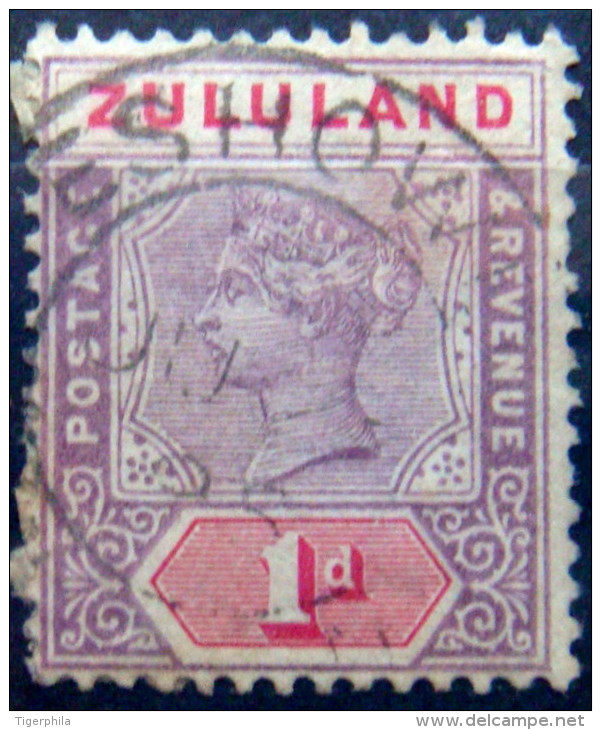 ZULULAND 1894 1d Queen Victoria USED Scott16 CV$3 - Zululand (1888-1902)