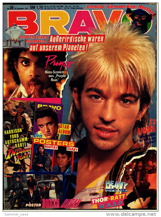Bravo Zeitschrift Nr. 39 / 1984 Mit : Nena - Shakin Stevens - Peter Maffay - Rick Springfield - Jethro Tull - Enfants & Adolescents