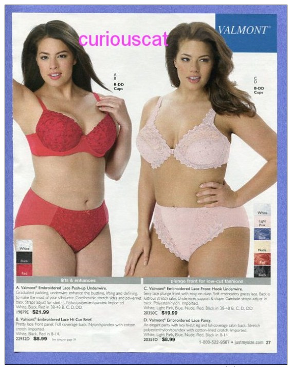 PUBLICITES USA MAGAZINE ADVERTISEMENT RECLAME WERBUNG REKLAME PUBBLICITA PUBLICIDAD For FASHION MODE LINGERIE BRAS - Publicités