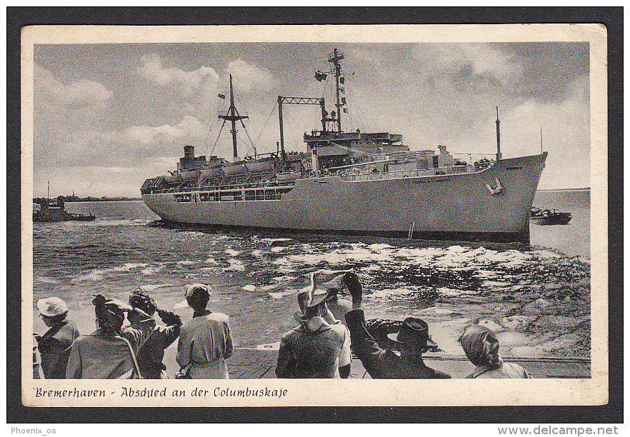 GERMANY - Bremerhaven, Passenger Ship General Langfitt, Old Postcard, Traces Of Glue, No Stamps - Bremerhaven