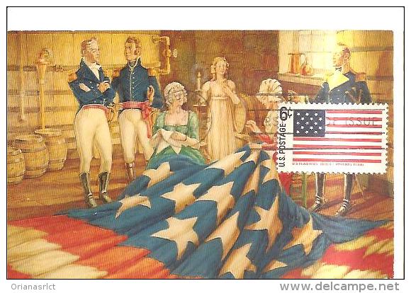 67535)  Cartolina 6cent.usa- Lacing  The Starss. - Cartes Souvenir