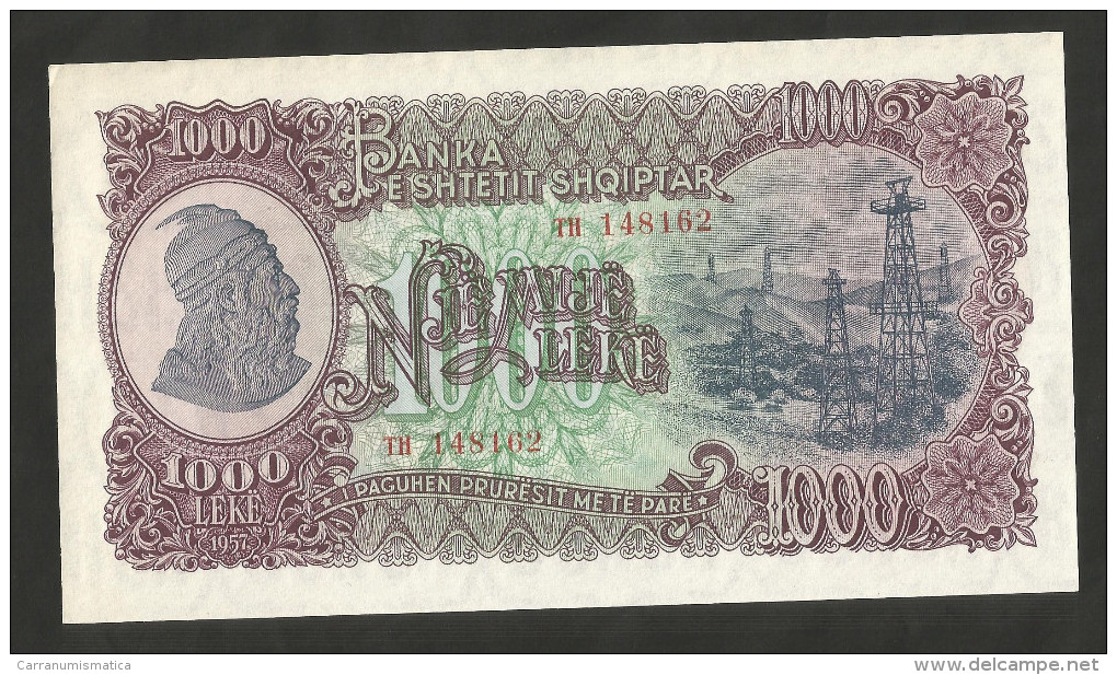 ALBANIA - 1000 LEK (1957) - Albanië