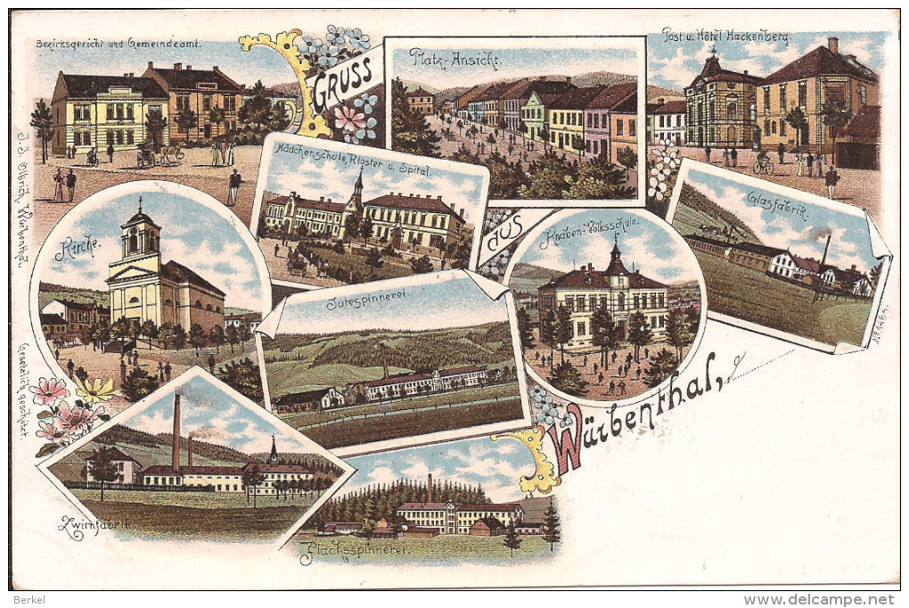 LITHO GRUSS AUS WÜRBENTHAL Bei Olmútz Morava Ref 512  OLOMOUC - Tchéquie