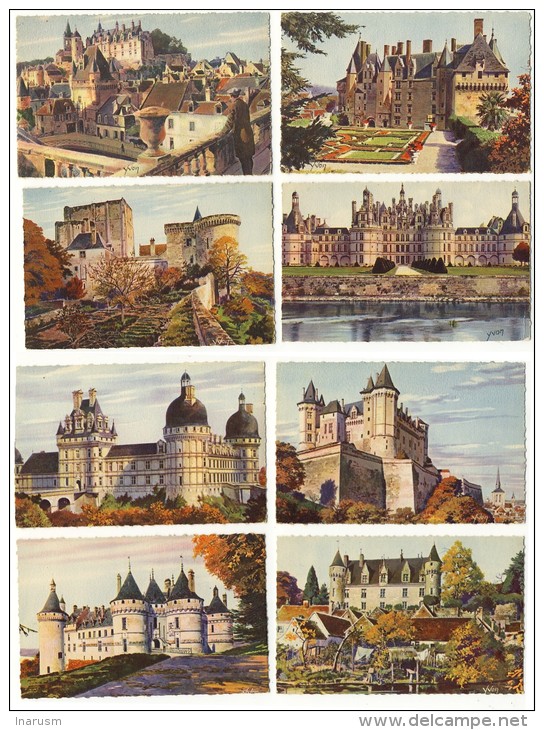 Lot De 13 CPA  -  Illustration Des Chateaux De La Loire  -  Ed. Yvon - Sonstige & Ohne Zuordnung