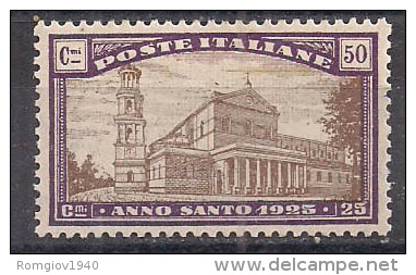 REGNO D'ITALIA   1924   ANNO SANTO    SASS. 171 MLH XF - Nuovi