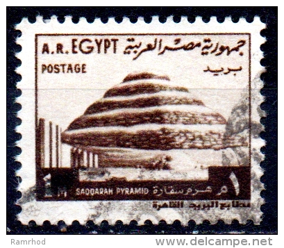 EGYPT 1972 Step Pyramid, Sakkara - 1m. - Brown FU - Oblitérés